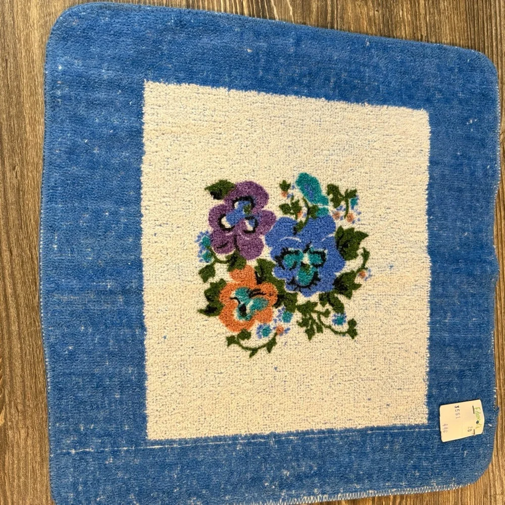 Blue Vintage Wash Cloths (8) Two Hand Towels MCM Granny Core Cottage Core Mixed